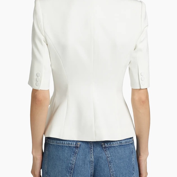 GENERATION LOVE Melbourne Short-Sleeve Blazer Women's White Blazer - Picture 8 of 9